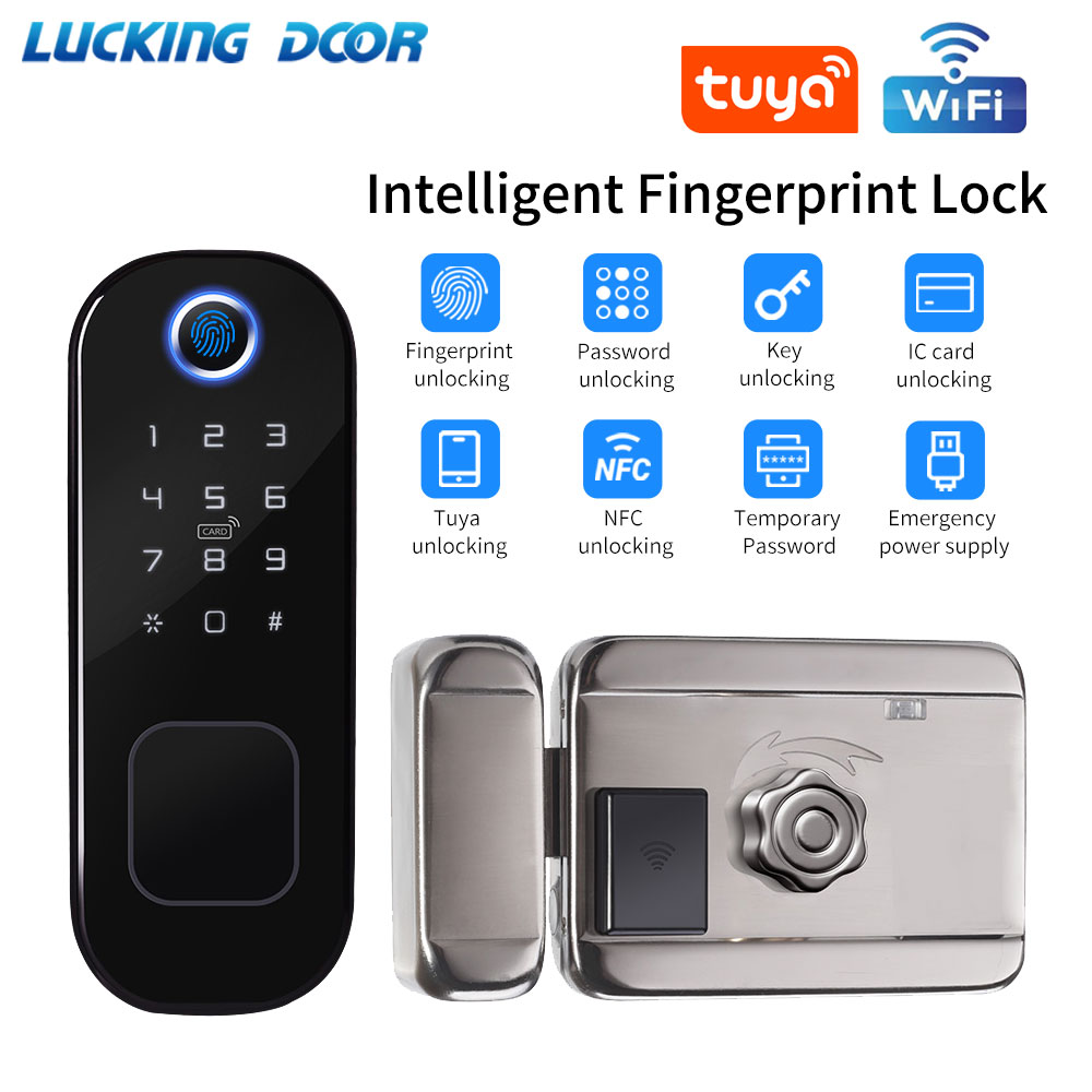 Smart Garden Door Lock - Tuya kunci pintu sidik jari cerdas,