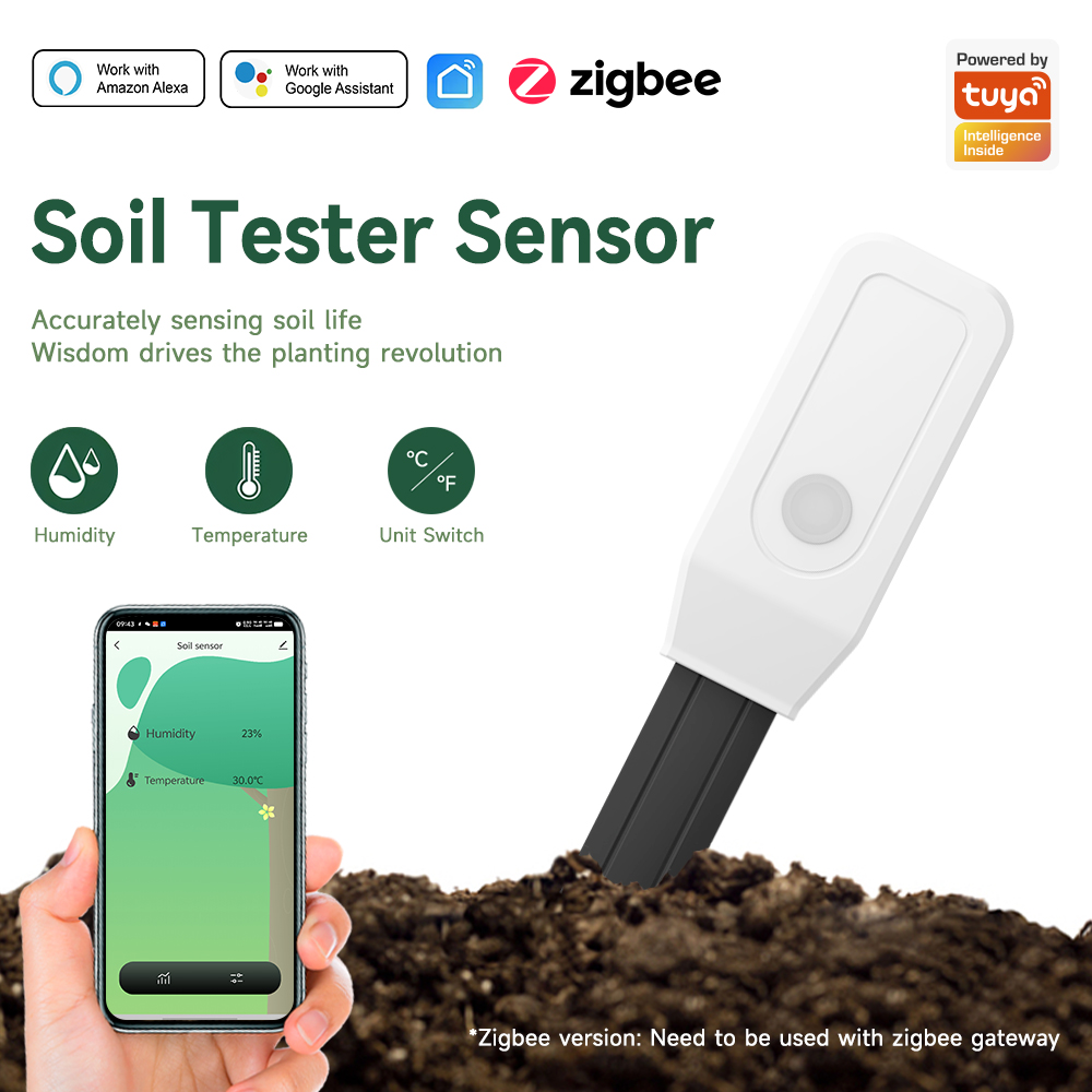 Smart Garden Zigbee - iHseno Tuya Zigbee Penguji Tanah Pintar