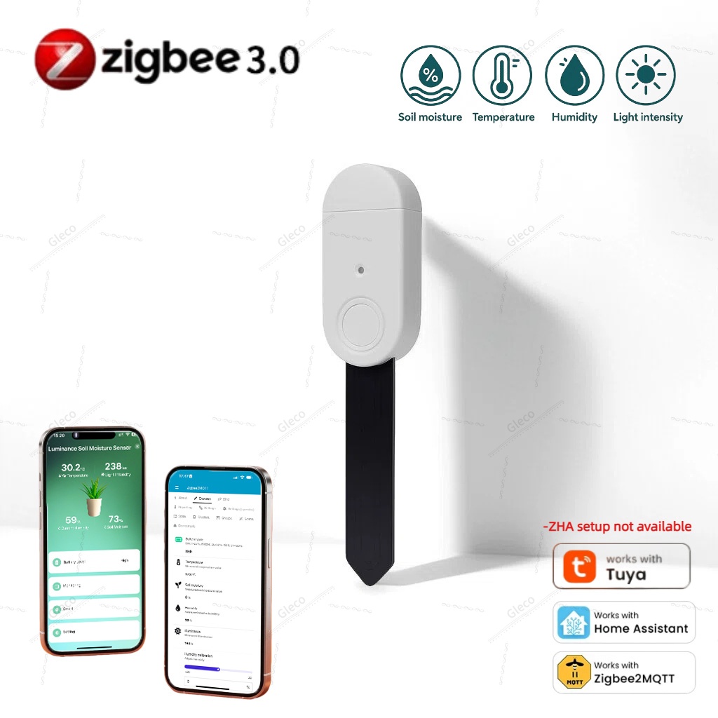 Smart Garden Zigbee - Sensor Kelembapan Tanah Zigbee 4in1 dengan
