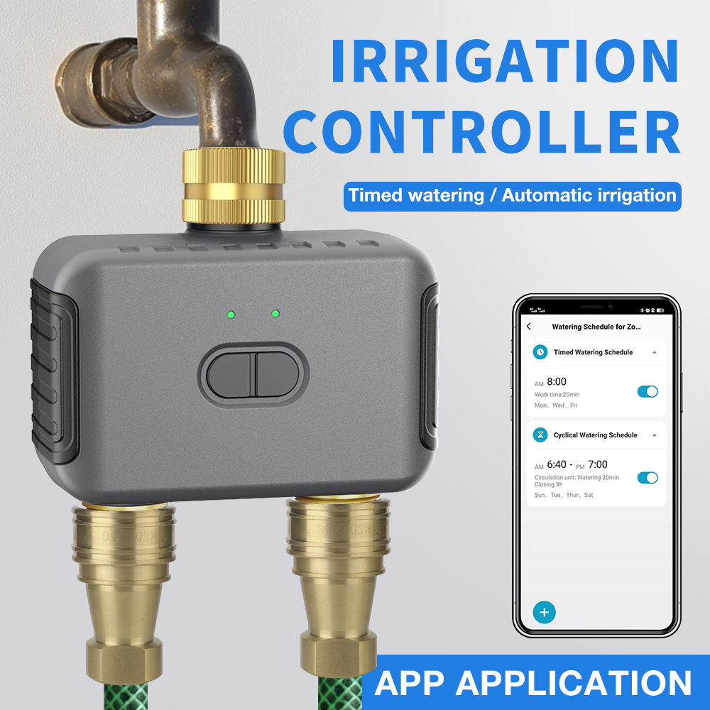 Smart Garden Water Timer - Tuya 2 Zona Pengatur Waktu Penyiraman
