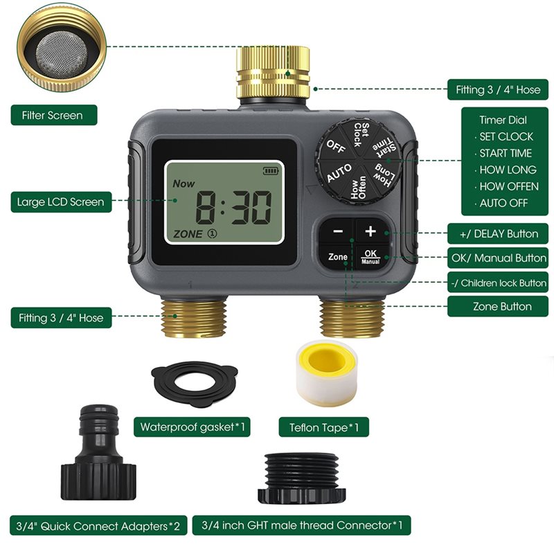 AY14 - Timer Irigasi Otomatis  - Smart Garden Water Timer ulasan dan harga