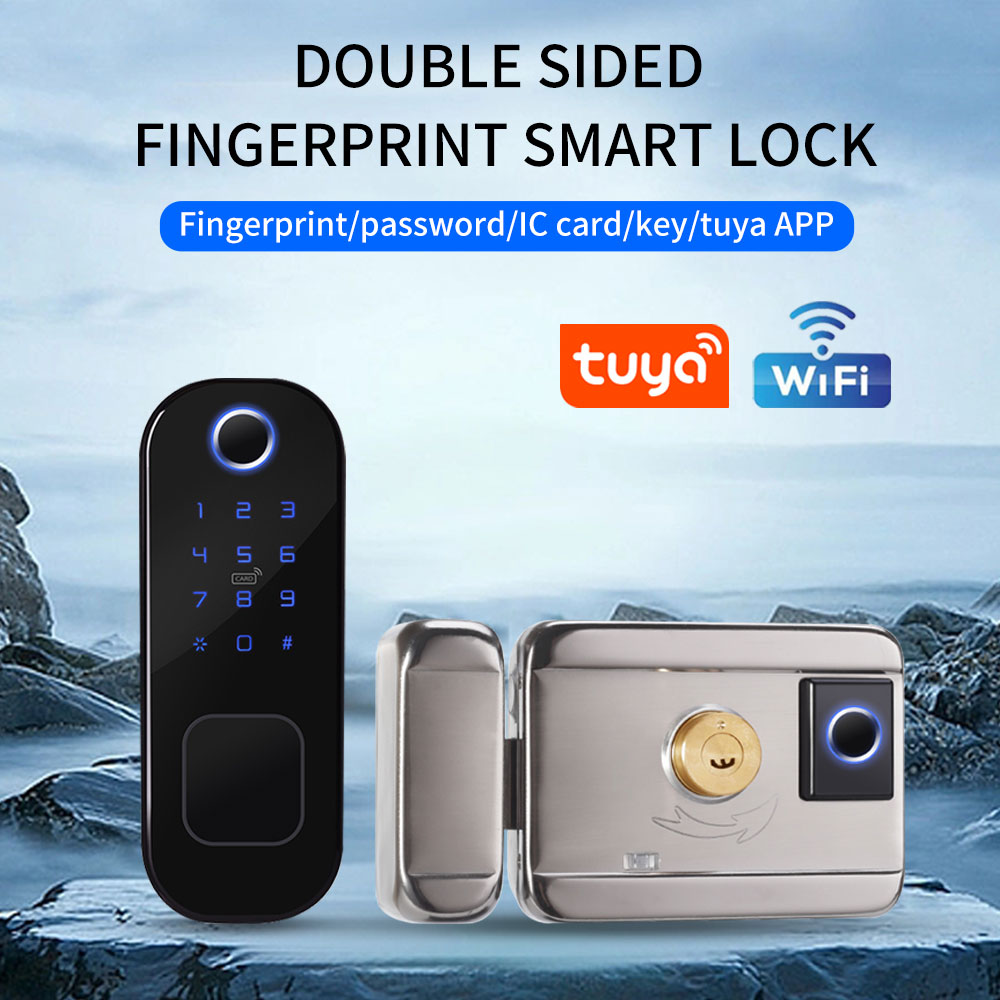 Tuya kunci pintu sidik jari ce - Smart Garden Door Lock ulasan dan harga