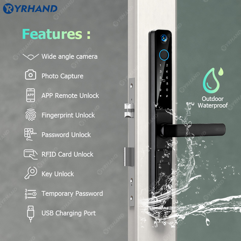 YRHAND IP66 tanpa kunci mata k - Smart Garden Door Lock ulasan dan harga
