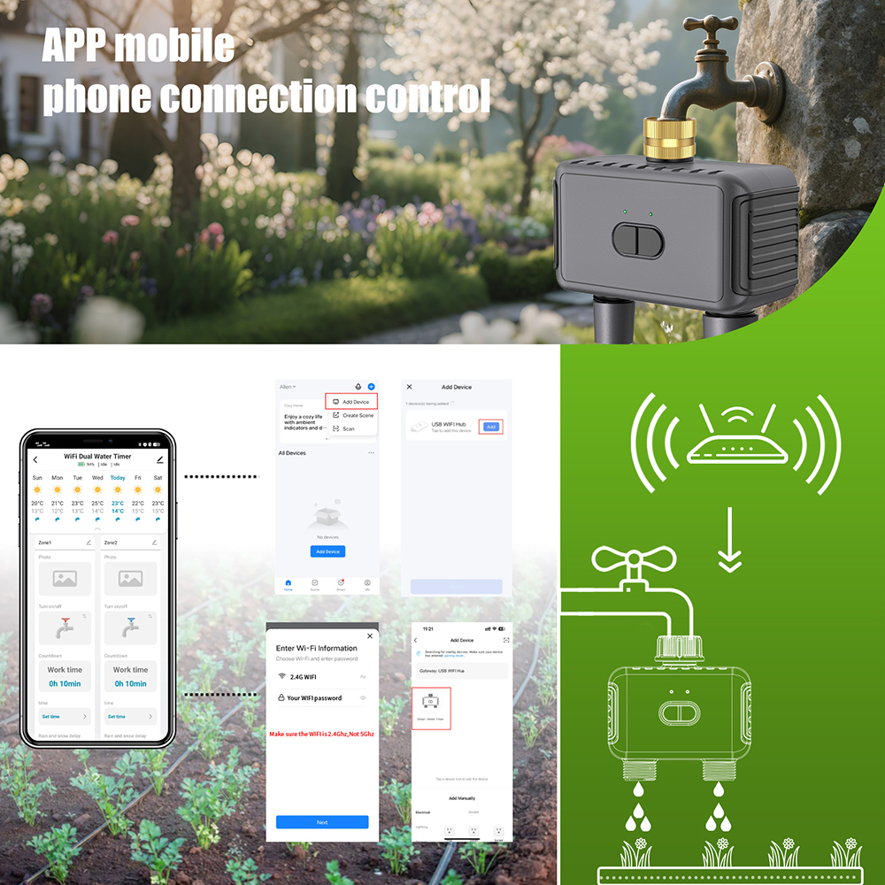 Tuya WiFi Pengatur Waktu Air P - Smart Garden Iot ulasan dan harga