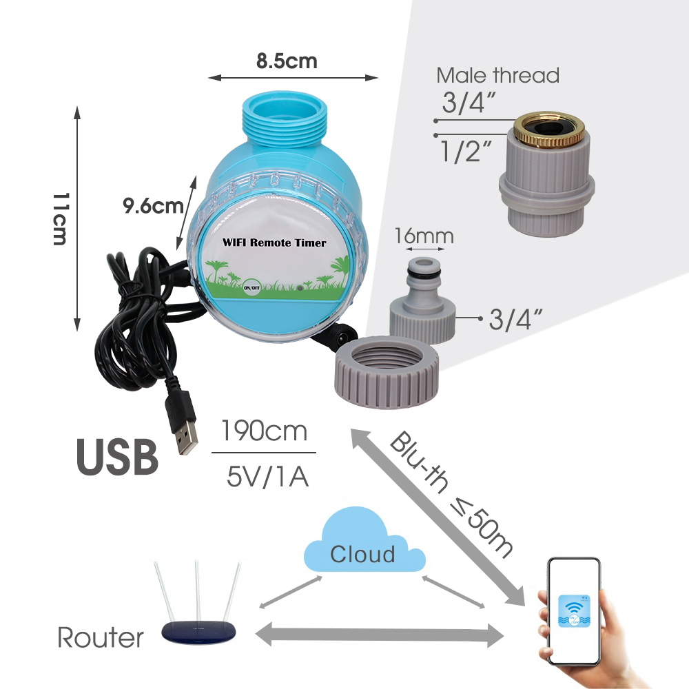 30-50m sistem penyiraman taman - Smart Garden Iot ulasan dan harga