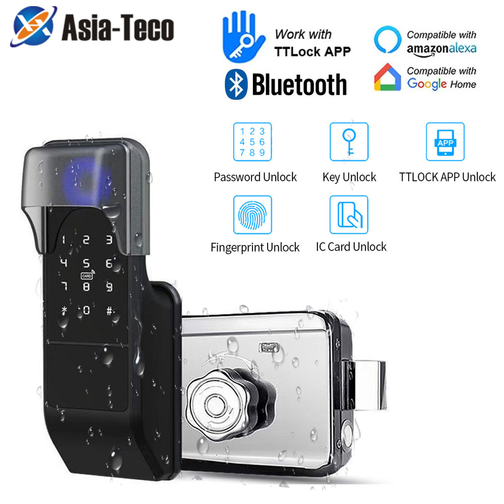 IP65 tahan air TTLock sidik ja - Smart Garden Door Lock ulasan dan harga