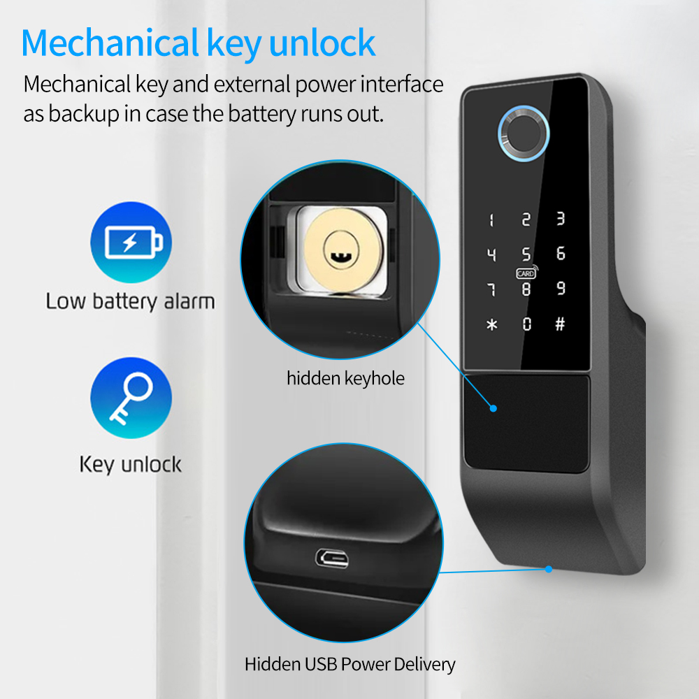 IP65 tahan air TTLock sidik ja - Smart Garden Door Lock ulasan dan harga