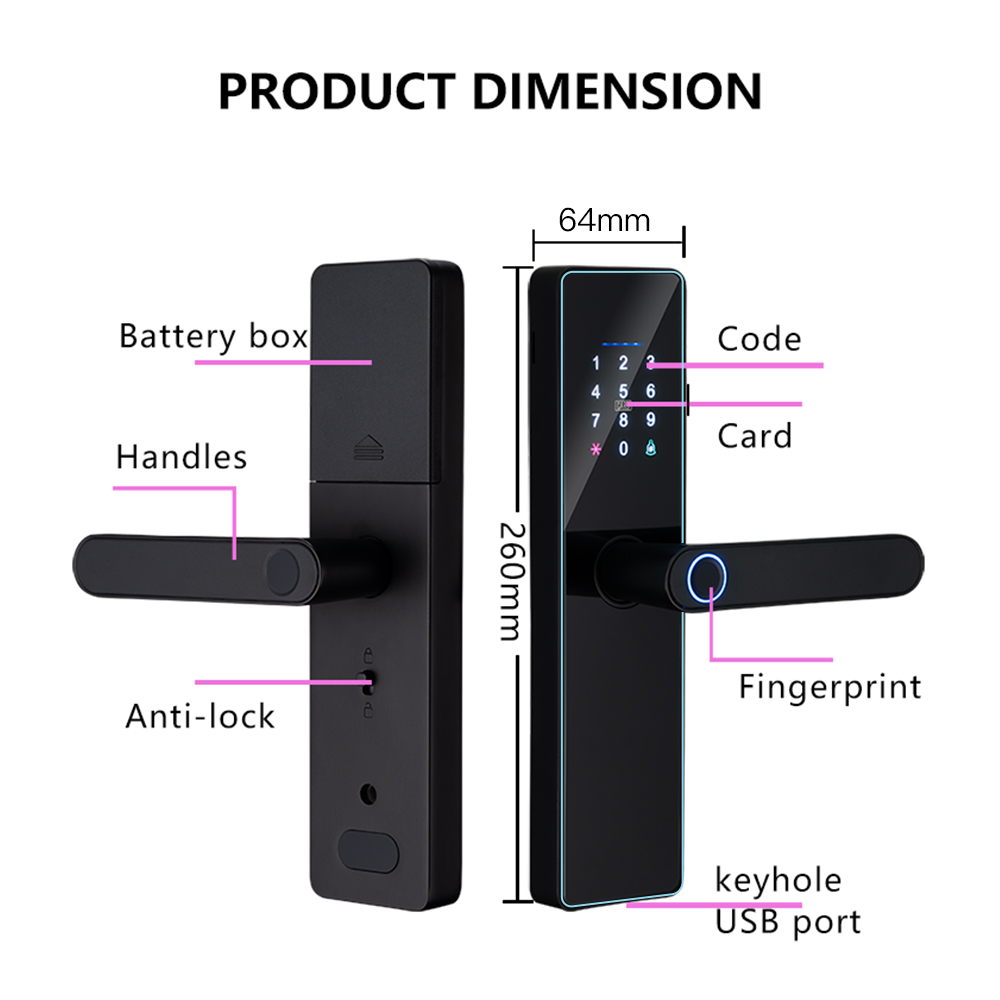Kunci Pintu Pintar WiFi Tuya A - Smart Garden Door Lock ulasan dan harga