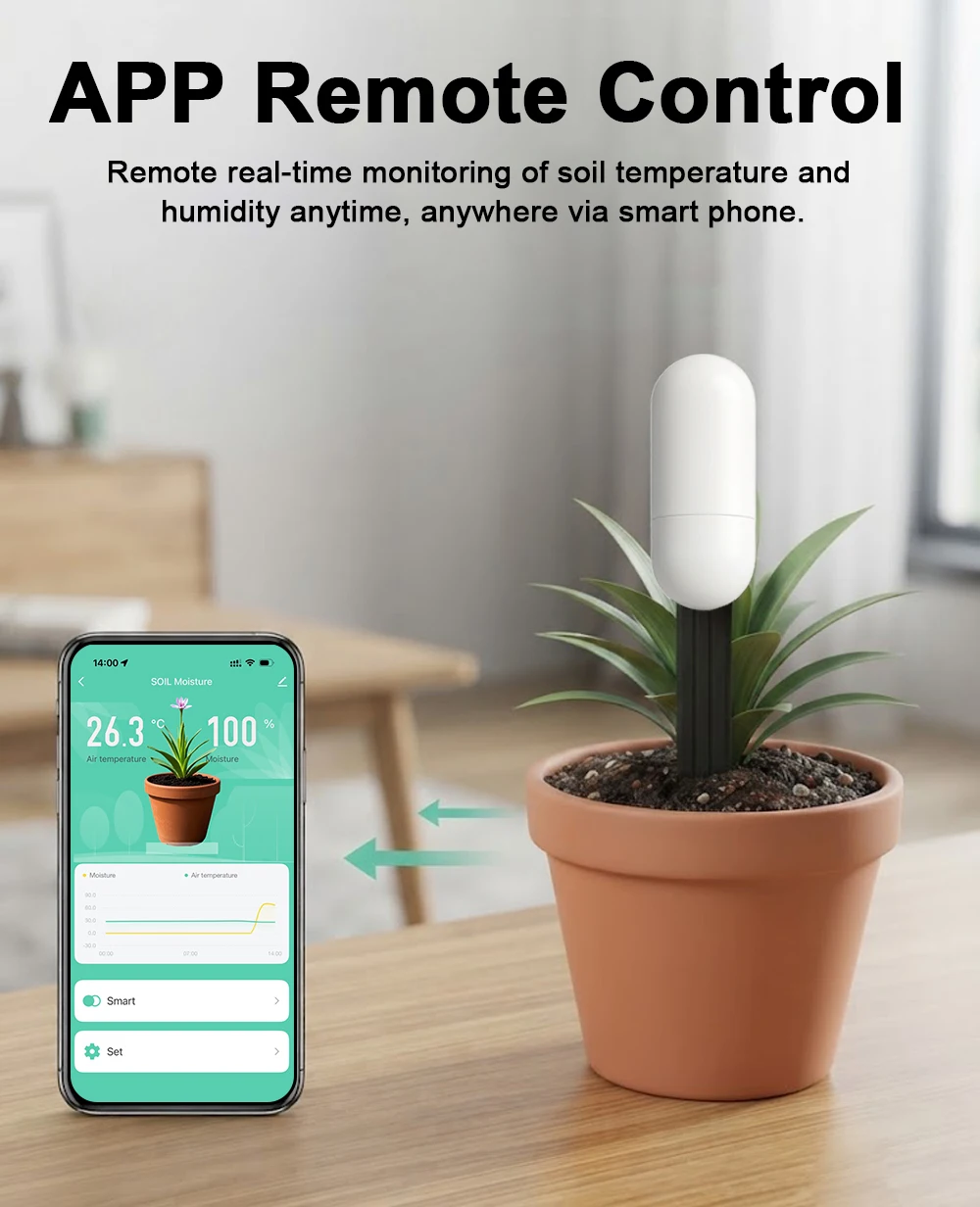 Detektor Kelembapan Suhu Tuya  - Smart Garden Zigbee ulasan dan harga