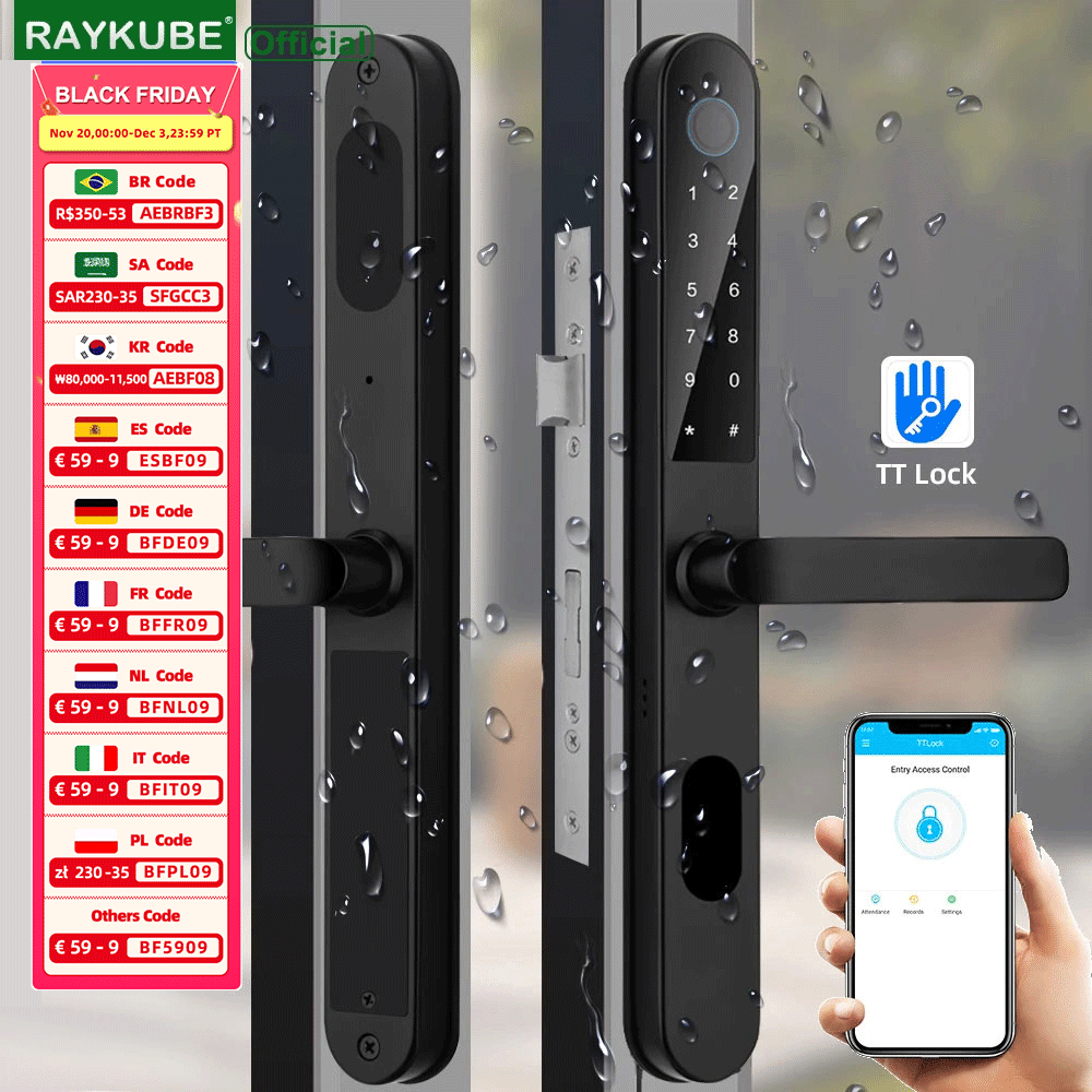 RAYKUBE DQ09 IP68 kunci pintu  - Smart Garden Door Lock ulasan dan harga
