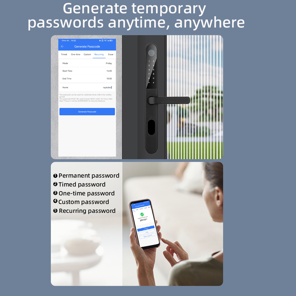 RAYKUBE DQ09 IP68 kunci pintu  - Smart Garden Door Lock ulasan dan harga