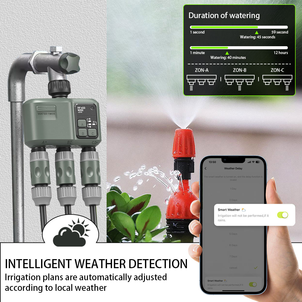 Tuya Wifi+RF433 Timer Air 3-ou - Smart Garden Water Timer ulasan dan harga