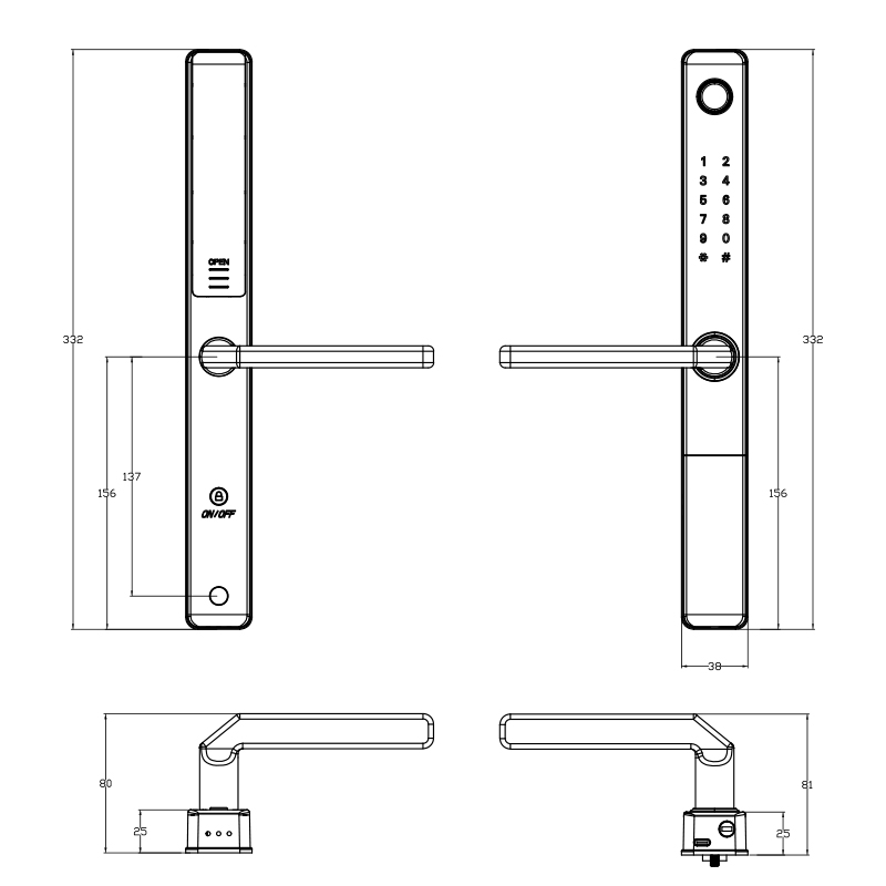Euro 92/85/72Mm Tuya Wifi Ruma - Smart Garden Door Lock ulasan dan harga