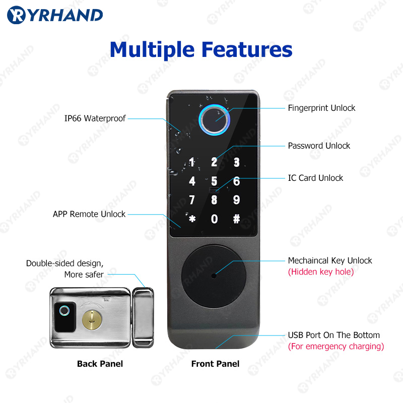 Tuya Kunci Pintar Tahan Air Wi - Smart Garden Door Lock ulasan dan harga