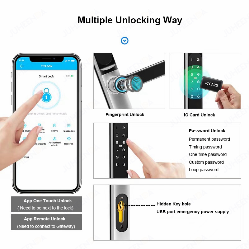 TTLock App kunci pintu alumini - Smart Garden Door Lock ulasan dan harga